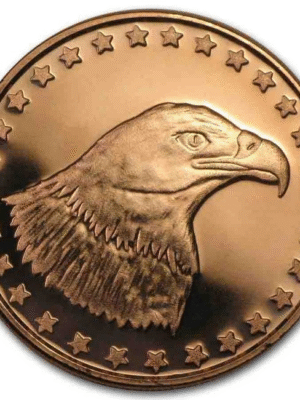 RAME 1 MONETA DA 1 oz - 1 ONCIA DI RAME PURO - EAGLE HEAD - FDC