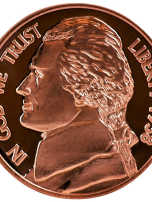 RAME 1 MONETA DA 1 OZ - 1 ONCIA DI RAME PURO - JEFFERSON NICKEL - FDC