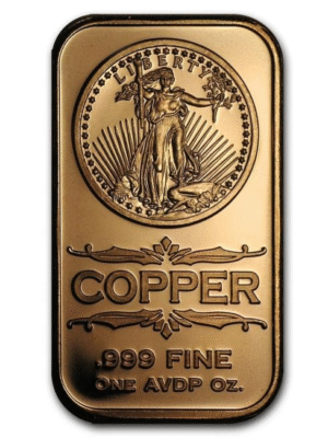 LINGOTTO RAME - 1 ONCIA DI RAME FINE 999 SAINT-GAUDENS FDC
