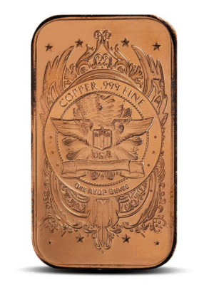RAME LINGOTTO DA 1 ONCIA DI RAME FINE 999 METROPOLIS FDC