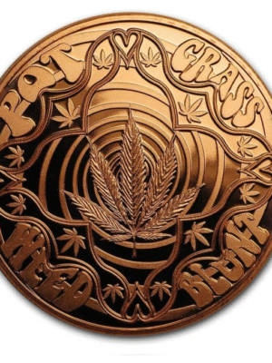 RAME 1 ONCIA CANNABIS HIPPIE FDC - 1 oncia di rame fine 999