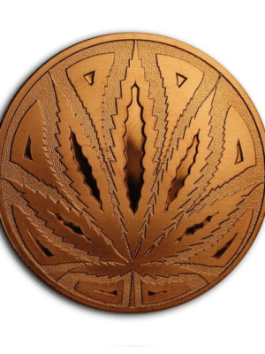 RAME 1 ONCIA CANNABIS LA GRANDE FOGLIA - FDC 1 ONCIA DI RAME FINE 999