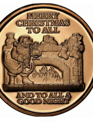 RAME 1 ONCIA NATALE CAMINO E BABBO NATALE - 1 ONCIA DI RAME FINE 999 FDC