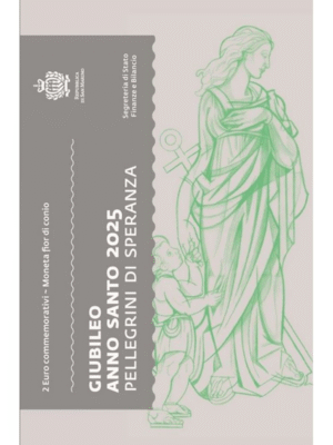 2 EURO 2025 SAN MARINO GIUBILEO - PELLEGRINI DI SPERANZA IN FOLDER FDC