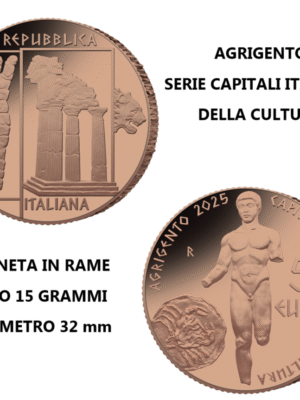 ITALIA 2025 5 EURO IN RAME SERIE CAPITALI ITALIANE DELLA CULTURA - AGRIGENTO