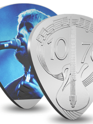 MEDAGLIA IN ARGENTO PLETTRO PINO DANIELE A COLORI NUOVA - FAVOLOSA