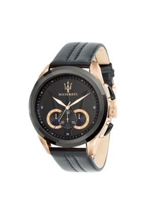 MASERATI OROLOGIO NERO MODELLO TRAGUARDO - NUOVO CON GARANZIA