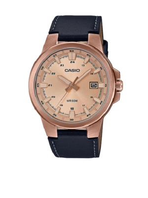 CASIO COLLECTION MODELLO 3D - LEATHER, ROSE GOLD, NUOVO