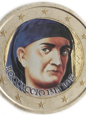 2 EURO COLORATA ITALIA 2013 BOCCACCIO FDC