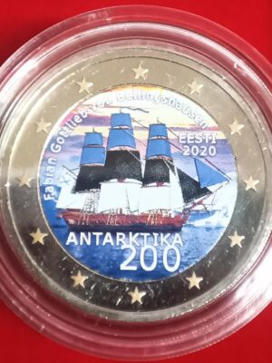 2 EURO COLORATA ESTONIA 2020 DISCOVERY ANTARKTIKA FDC