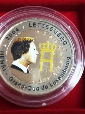 2 EURO COLORATA LUSSEMBURGO 2004 GRANDUCA HENRY FDC
