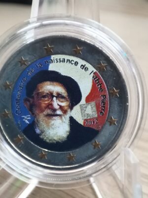 2 EURO COLORATA FRANCIA 2012 ABATE PIERRE FDC