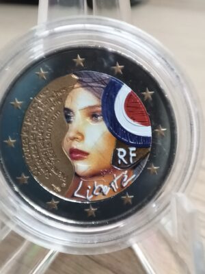 2 EURO COLORATA FRANCIA 2015 FESTA DELLA REPUBBLICA FDC