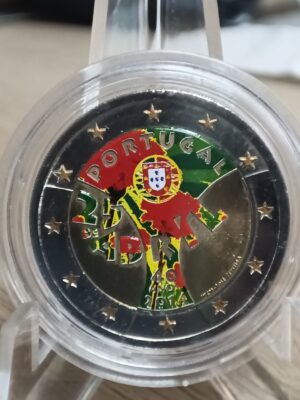 2 EURO COLORATA PORTOGALLO 2014 RIVOLTA DEI GAROFANI FDC