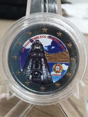 2 EURO COLORATA PORTOGALLO 2013 TORRE DI CLERIGOS VERSIONE 2 FDC