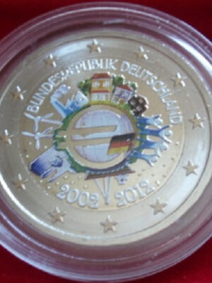 2 EURO COLORATA GERMANIA 2012 EMU FDC