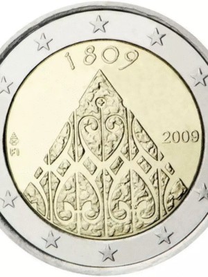 2 euro 2009 Finlandia Autonomia finlandese FDC Introvabile!